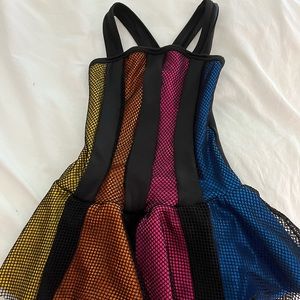 Rainbow dance costume girls worn only a few times in good condition